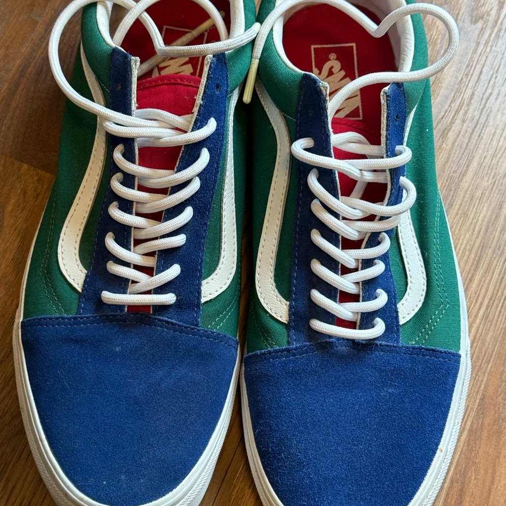 Vans Green and Blue Skate Sneakers
